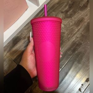 Hot Pink Studded Starbucks Cup
